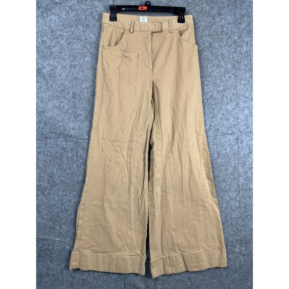 Rosie Assoulin Pants Women's FITS 28 x 32 Beige Wid Leg Flare Trousers New York